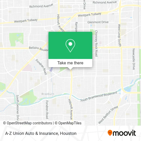A-Z Union Auto & Insurance map