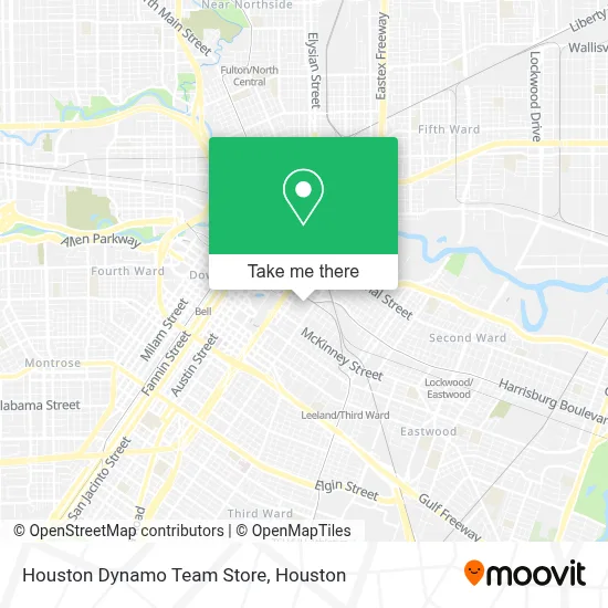 Houston Dynamo Team Store map