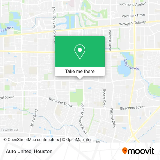 Auto United map