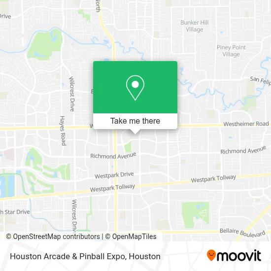 Houston Arcade & Pinball Expo map