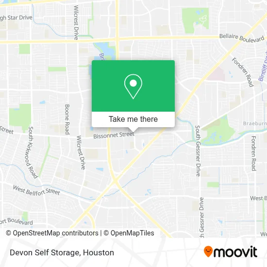 Devon Self Storage map