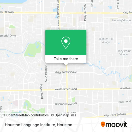 Houston Language Institute map