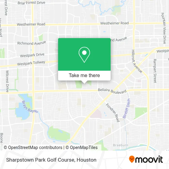 Sharpstown Park Golf Course map