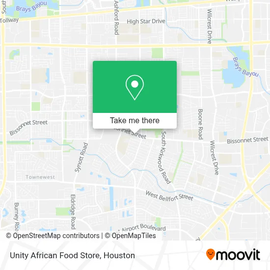 Unity African Food Store map