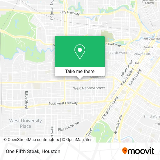 One Fifth Steak map