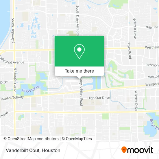 Vanderbilt Cout map