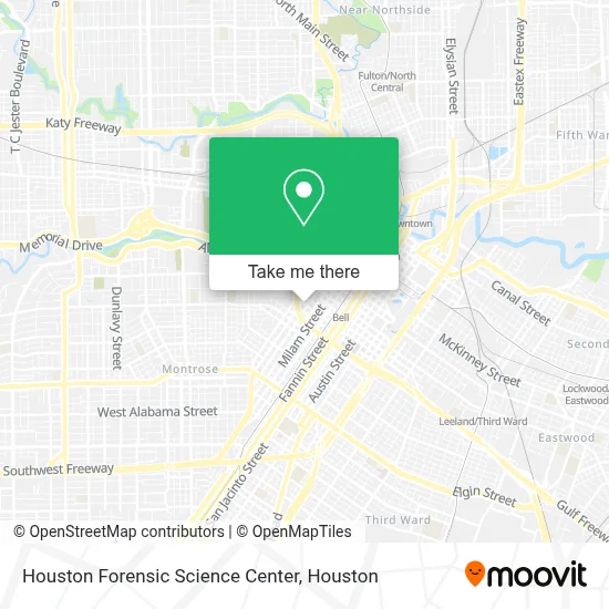 Houston Forensic Science Center map