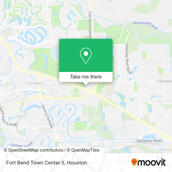 Fort Bend Town Center II map