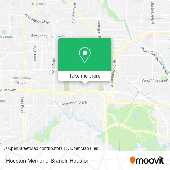 Houston-Memorial Branch map
