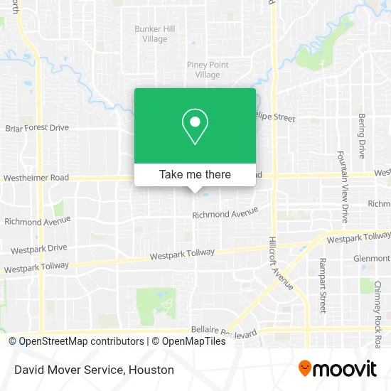 David Mover Service map