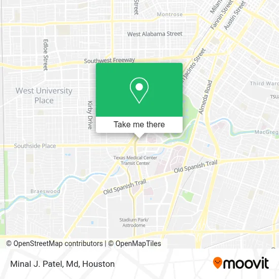 Minal J. Patel, Md map