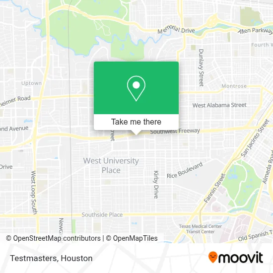 Testmasters map