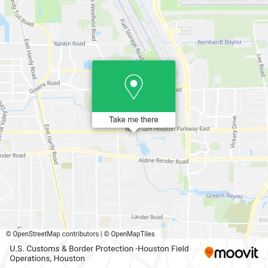 U.S. Customs & Border Protection -Houston Field Operations map