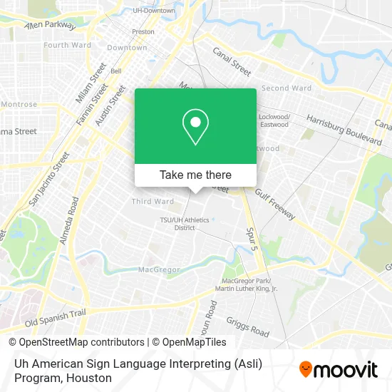 Uh American Sign Language Interpreting (Asli) Program map