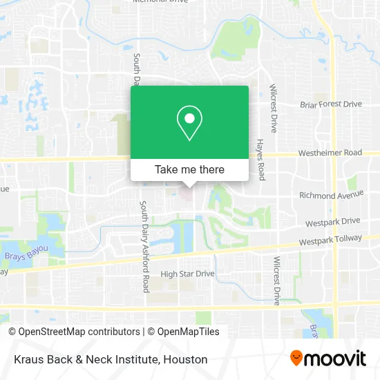 Kraus Back & Neck Institute map