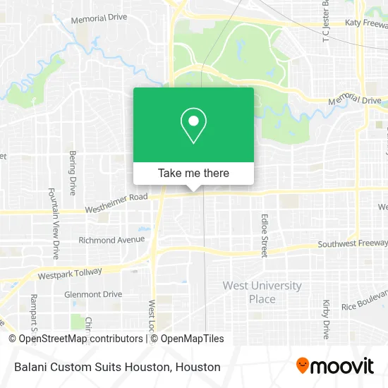 Balani Custom Suits Houston map