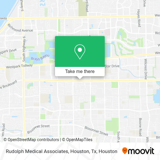 Rudolph Medical Associates, Houston, Tx map