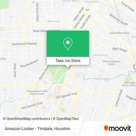 Amazon Locker - Timbale map