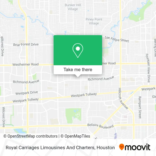 Royal Carriages Limousines And Charters map