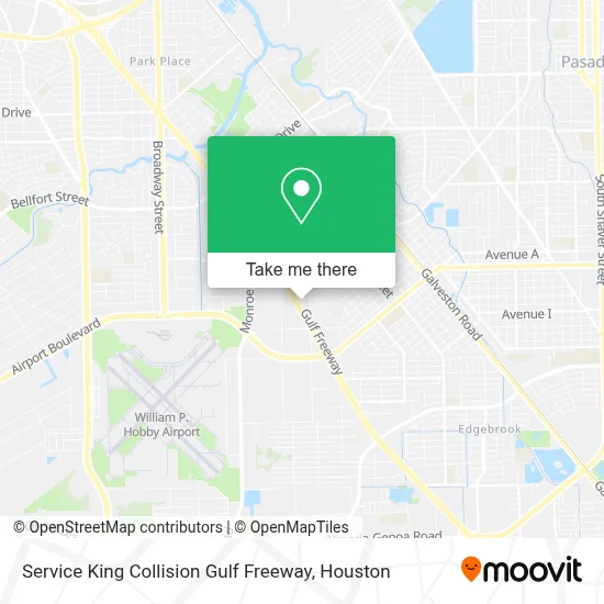 Service King Collision Gulf Freeway map