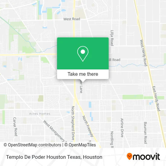 Templo De Poder Houston Texas map