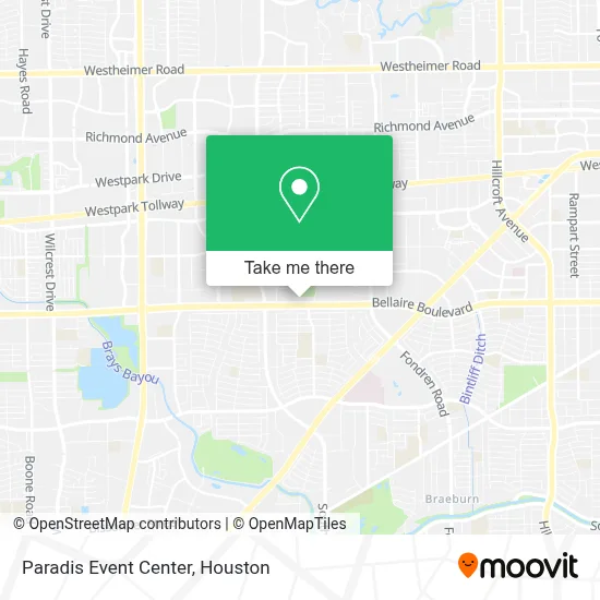 Paradis Event Center map