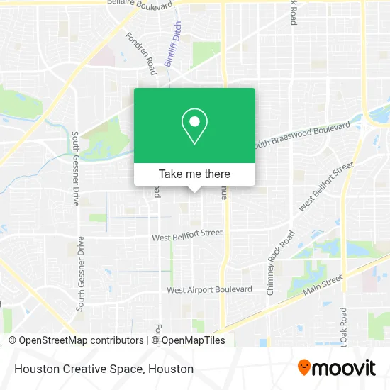 Houston Creative Space map