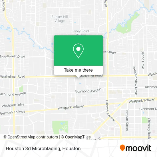 Houston 3d Microblading map
