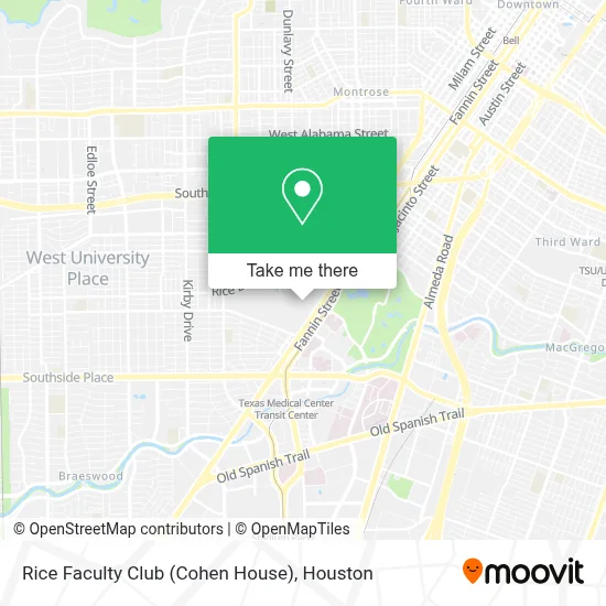 Rice Faculty Club (Cohen House) map