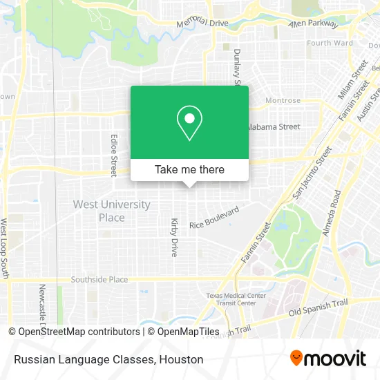 Russian Language Classes map