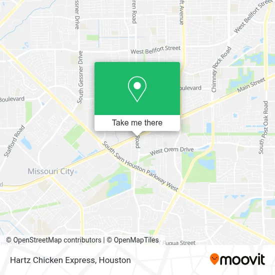 Hartz Chicken Express map