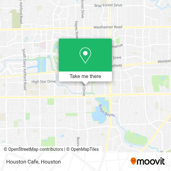 Houston Cafe map