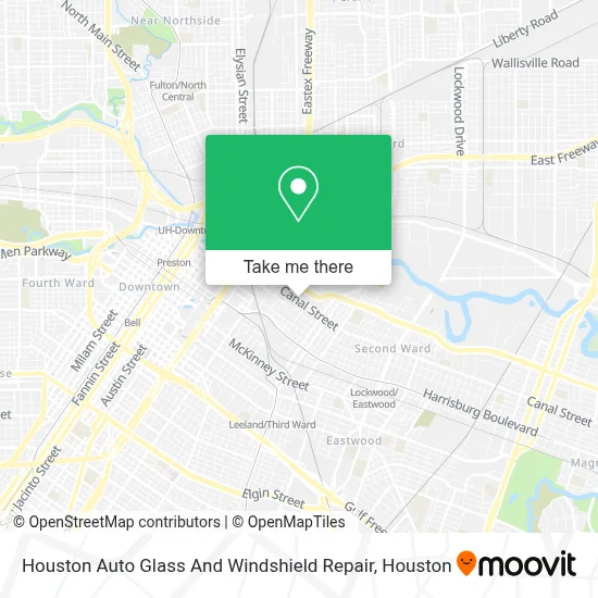 Houston Auto Glass And Windshield Repair map