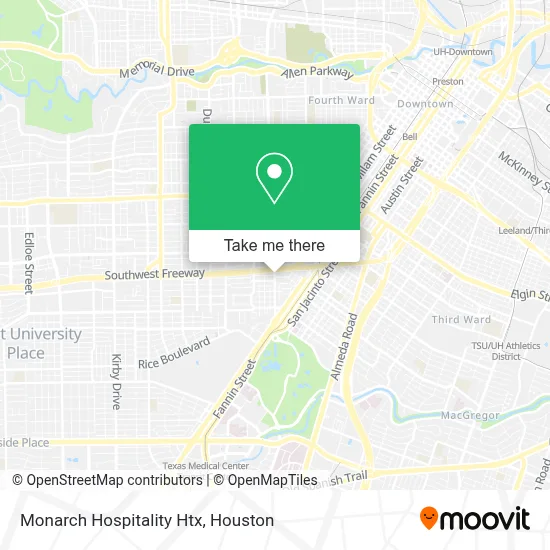 Monarch Hospitality Htx map