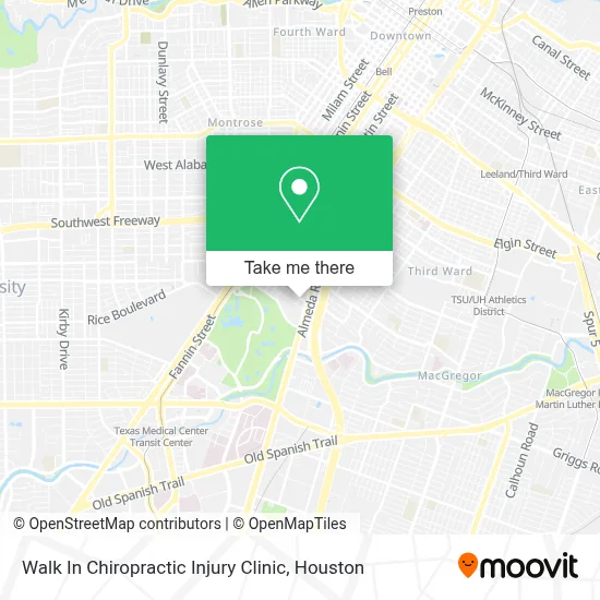 Walk In Chiropractic Injury Clinic map