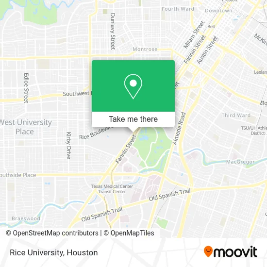 Mapa de Rice University