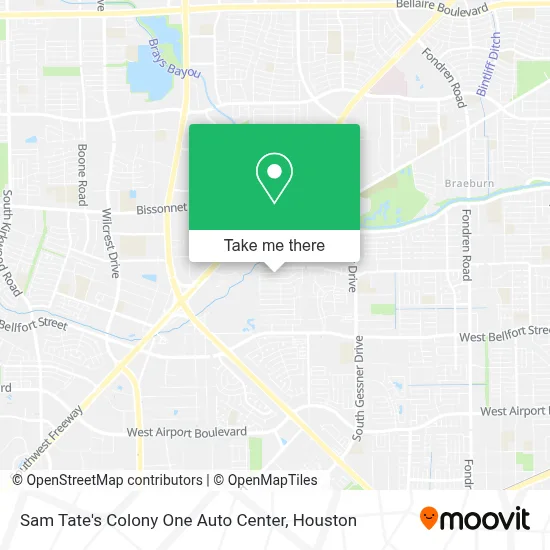 Sam Tate's Colony One Auto Center map