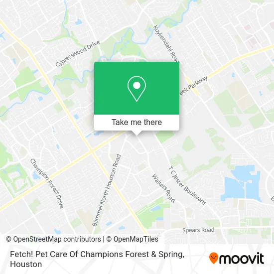 Fetch! Pet Care Of Champions Forest & Spring map