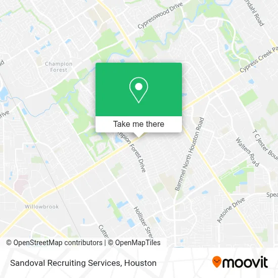 Sandoval Recruiting Services map