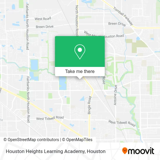Houston Heights Learning Academy map