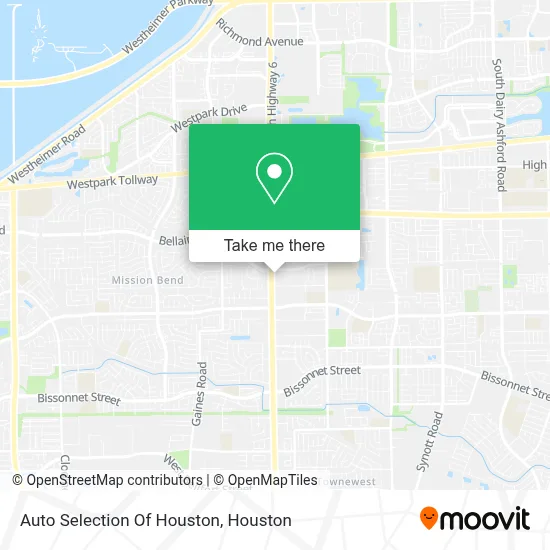 Auto Selection Of Houston map
