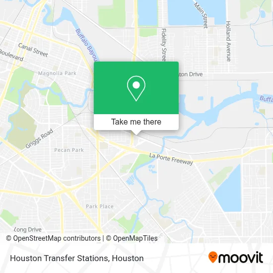 Houston Transfer Stations map