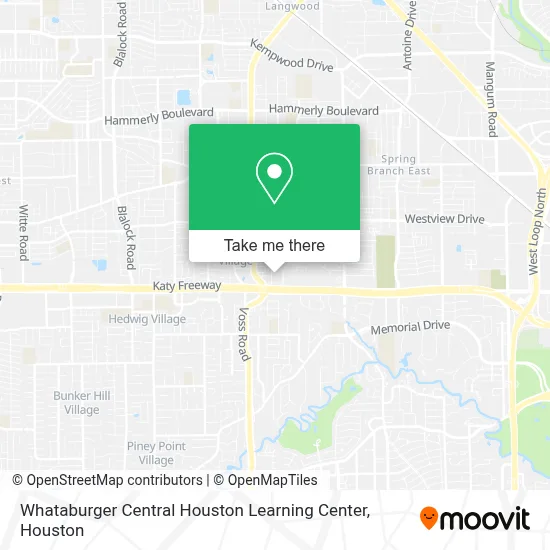 Whataburger Central Houston Learning Center map