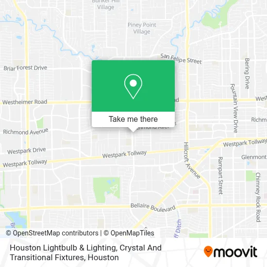 Houston Lightbulb & Lighting, Crystal And Transitional Fixtures map