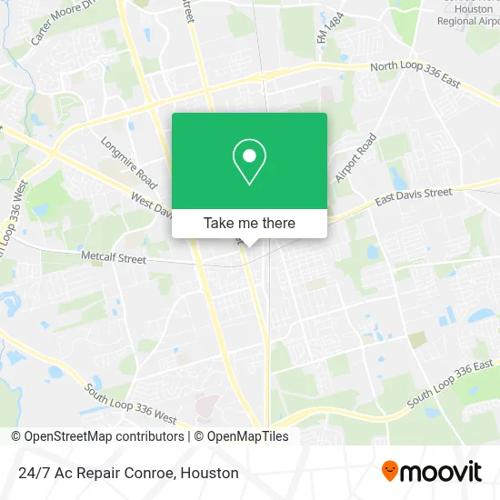 24/7 Ac Repair Conroe map
