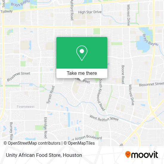 Unity African Food Store map