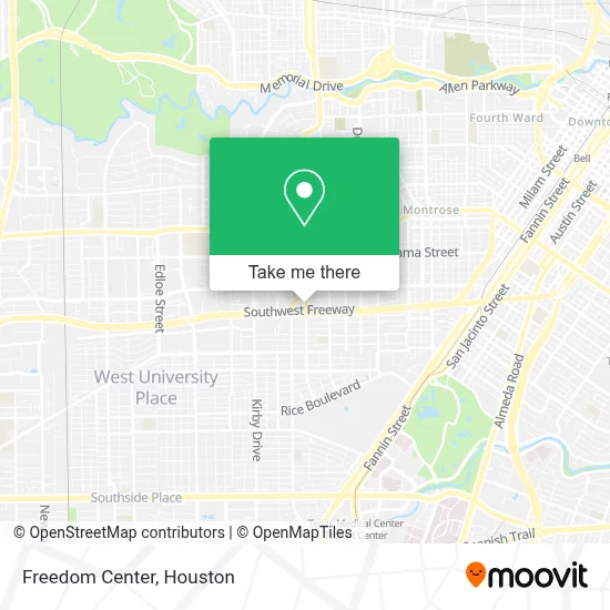 Freedom Center map