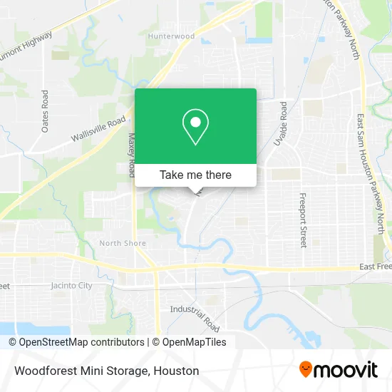 Woodforest Mini Storage map