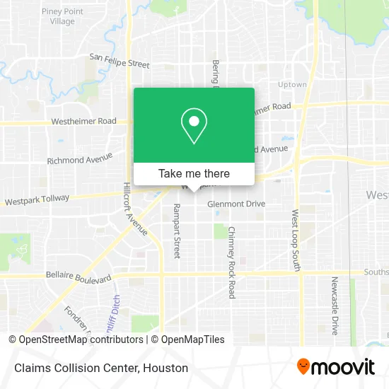 Claims Collision Center map