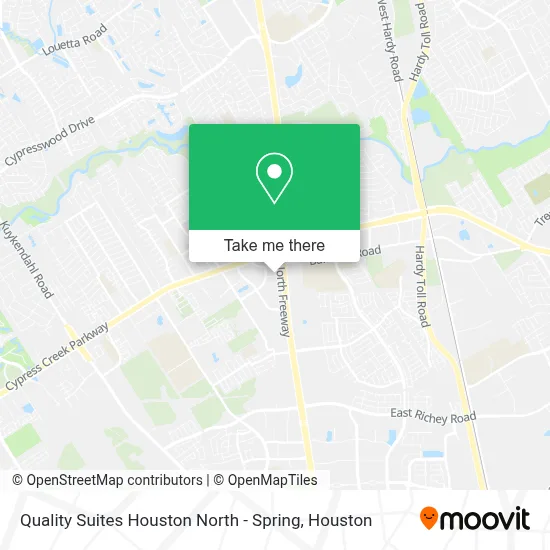 Quality Suites Houston North - Spring map